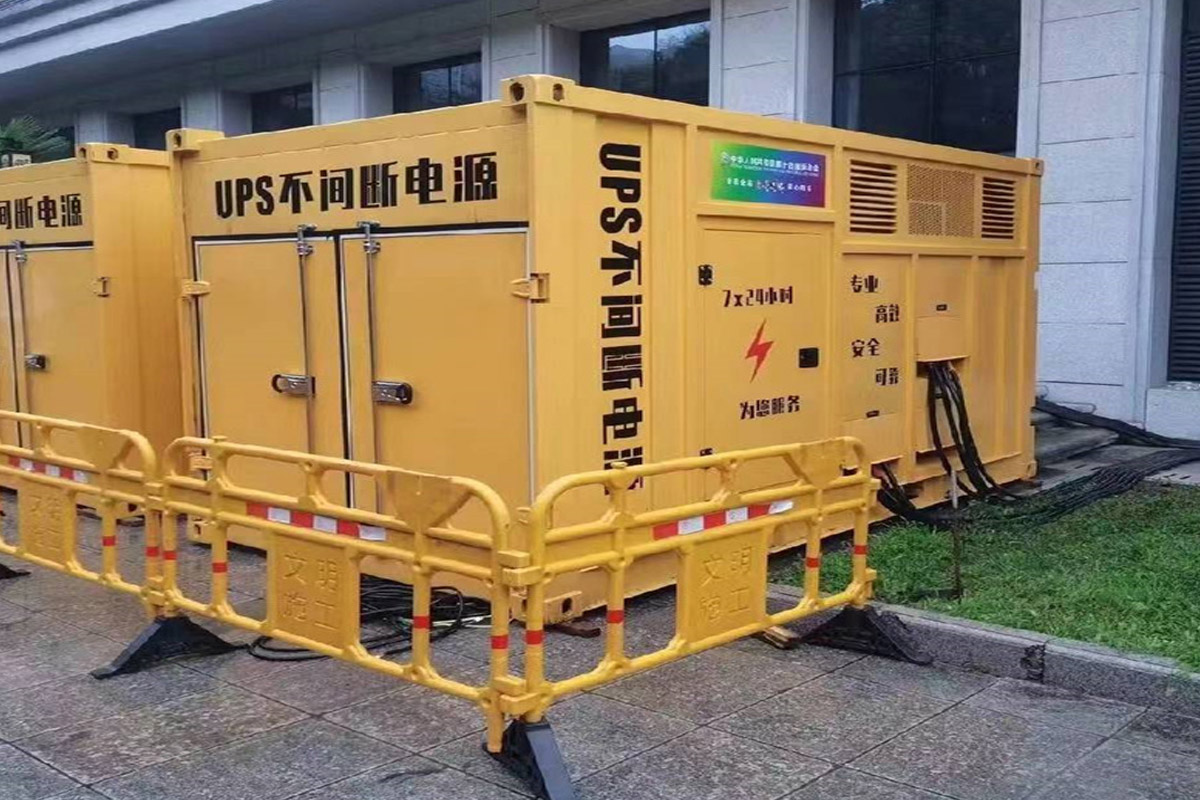 沙市发电机租赁施工现场